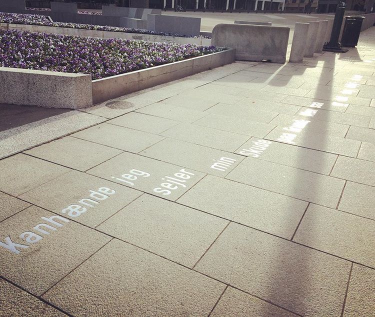 Ibsen quote on sidewalk